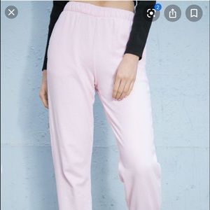 nwot light pink rosa sweatpants brandy melville
